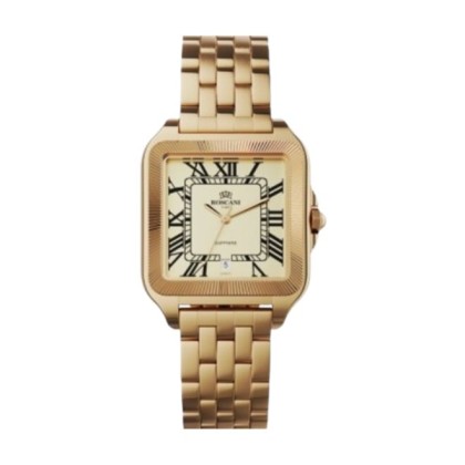 Roscani ROSW4635S1 36X36MM Gold Stainless Steel Strap 5ATM Analog Men Watch